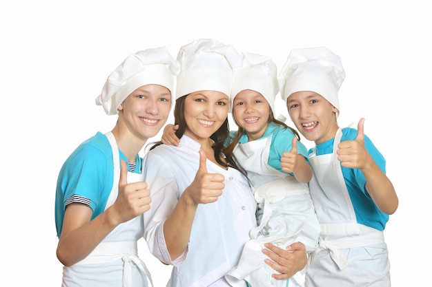 Happy students at a cooking class